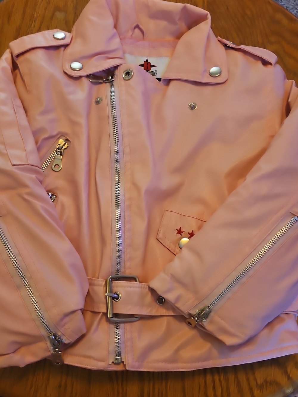 Pink Girl's Biker Jacket
